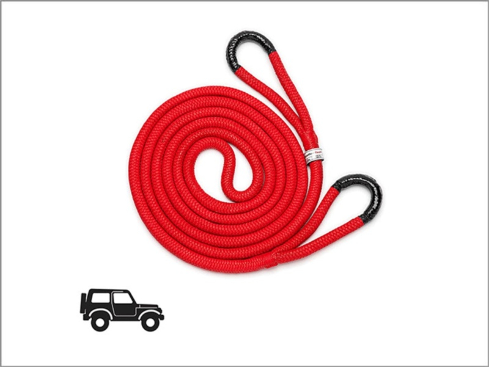 Picture of WeatherTech Kinetic Recovery Rope 3/4in. - Red/Black