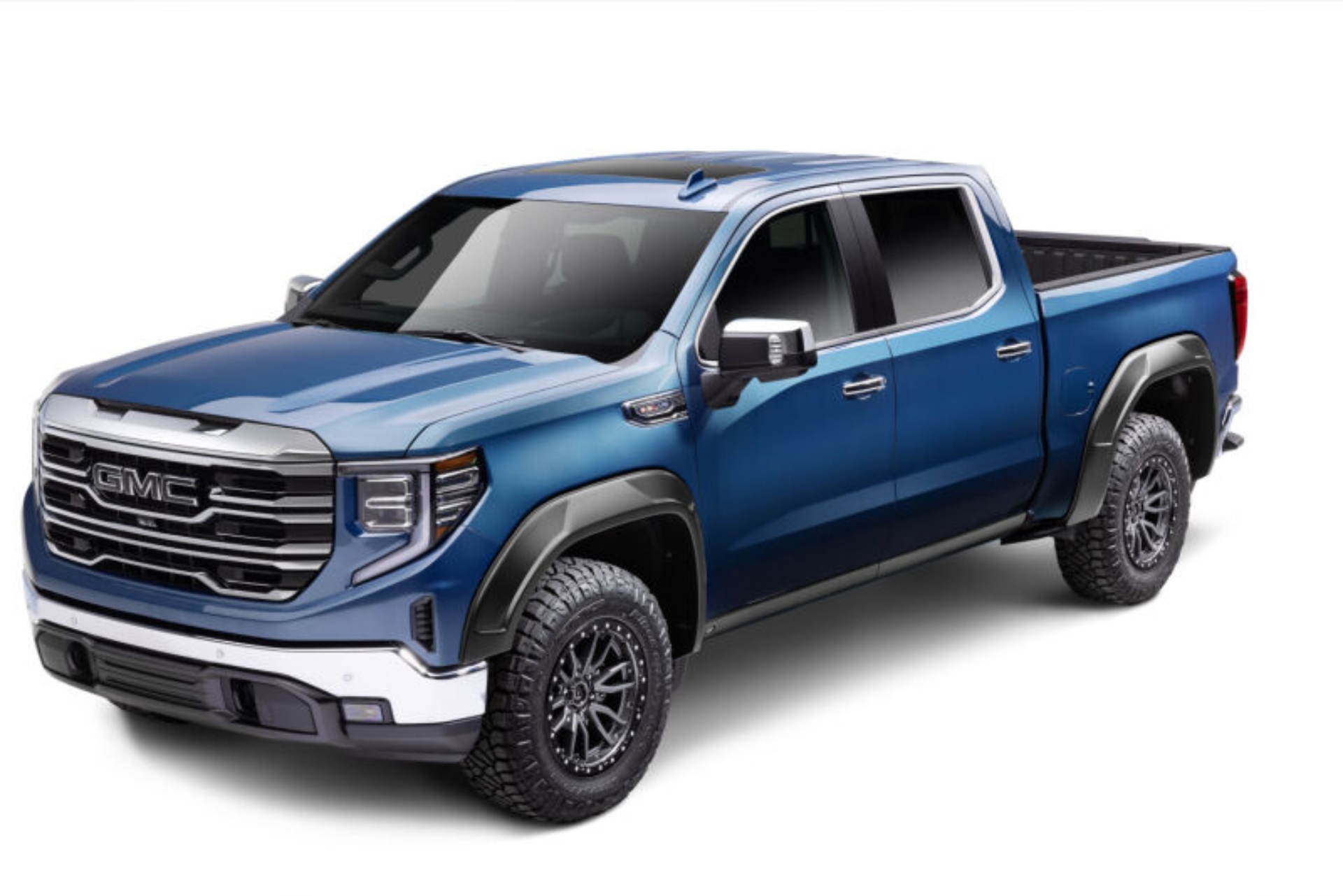 Picture of Husky Liners 19-24 GMC Sierra 1500 (69.9/79.4in. Bed) DRT Style Fender Flares (Smooth) 4pc - Blk