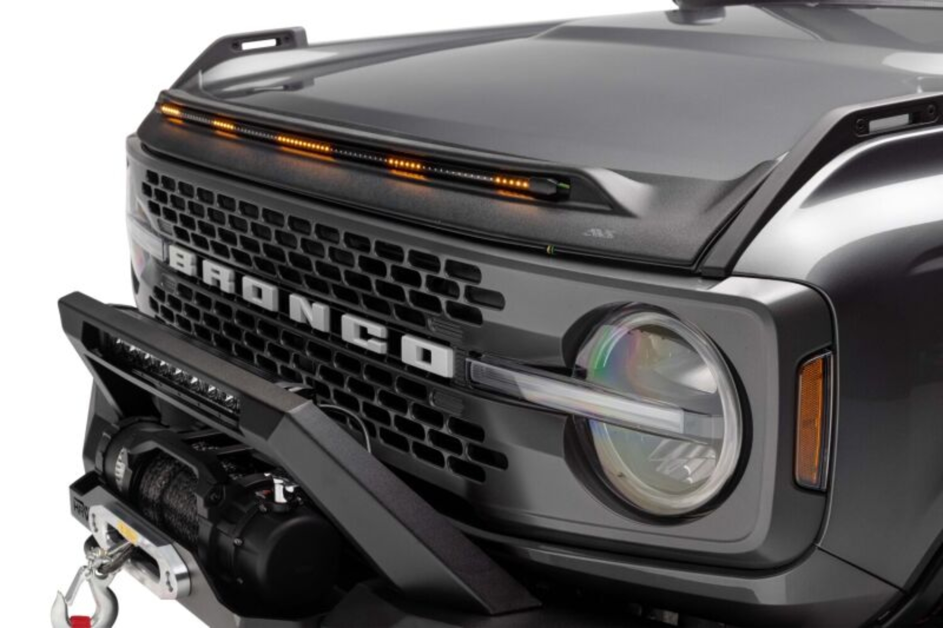 Picture of Husky Liners 21-24 Ford Bronco 2/4dr (Excl. Raptor) Aeroskin Lightshield PRO - Blk