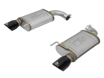 Picture of aFe MACHForce XP 2.5in 409 Stainless Axle Back Exhaust w/ Black Tips 15-17 Ford Mustang I4-2.3L (t)