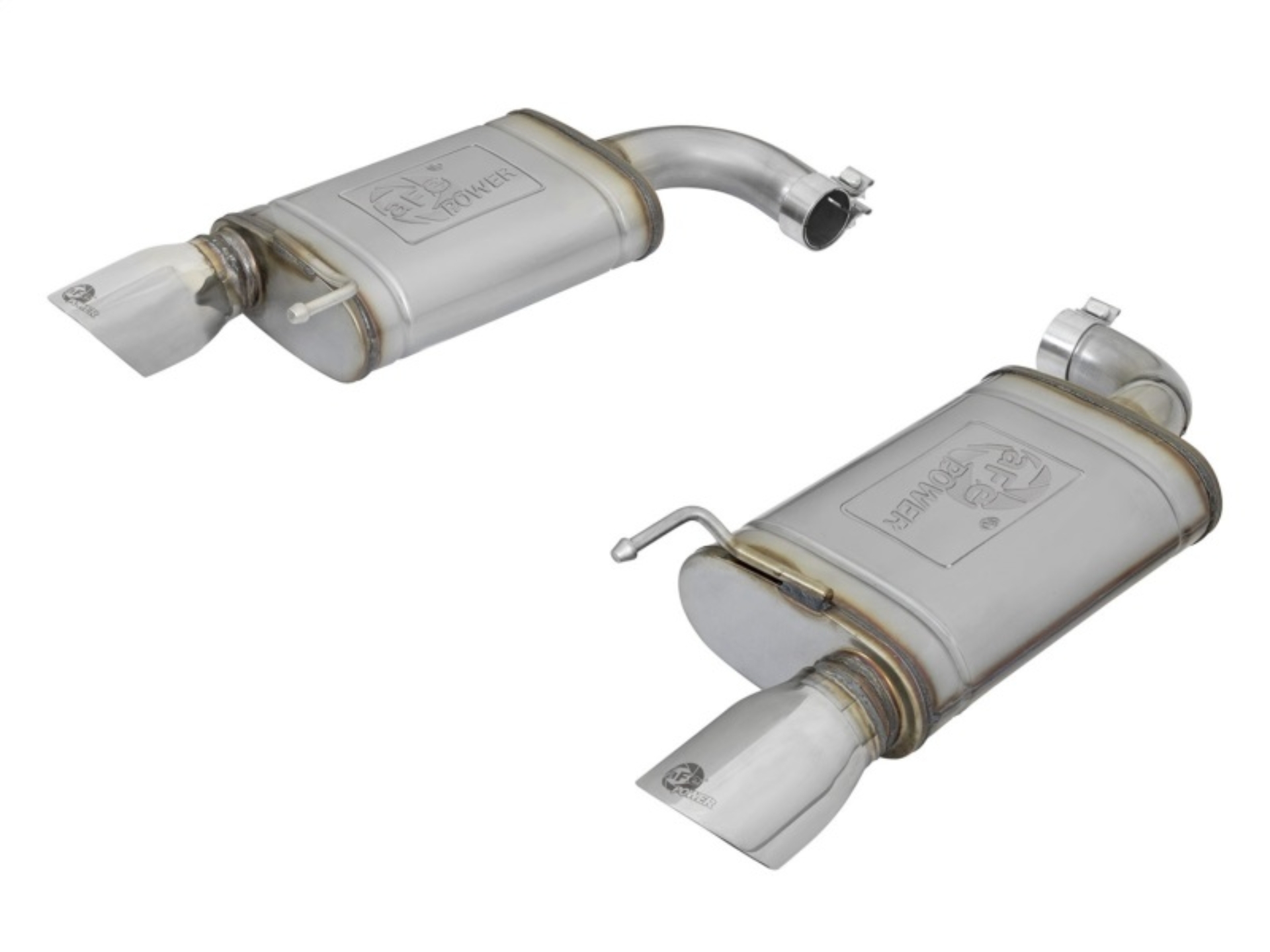 Picture of aFe MACHForce XP 2.5in 409 Stainless Axle Back Exhaust w/Stainless Tips 15-17 Ford Mustang I4-2.3L