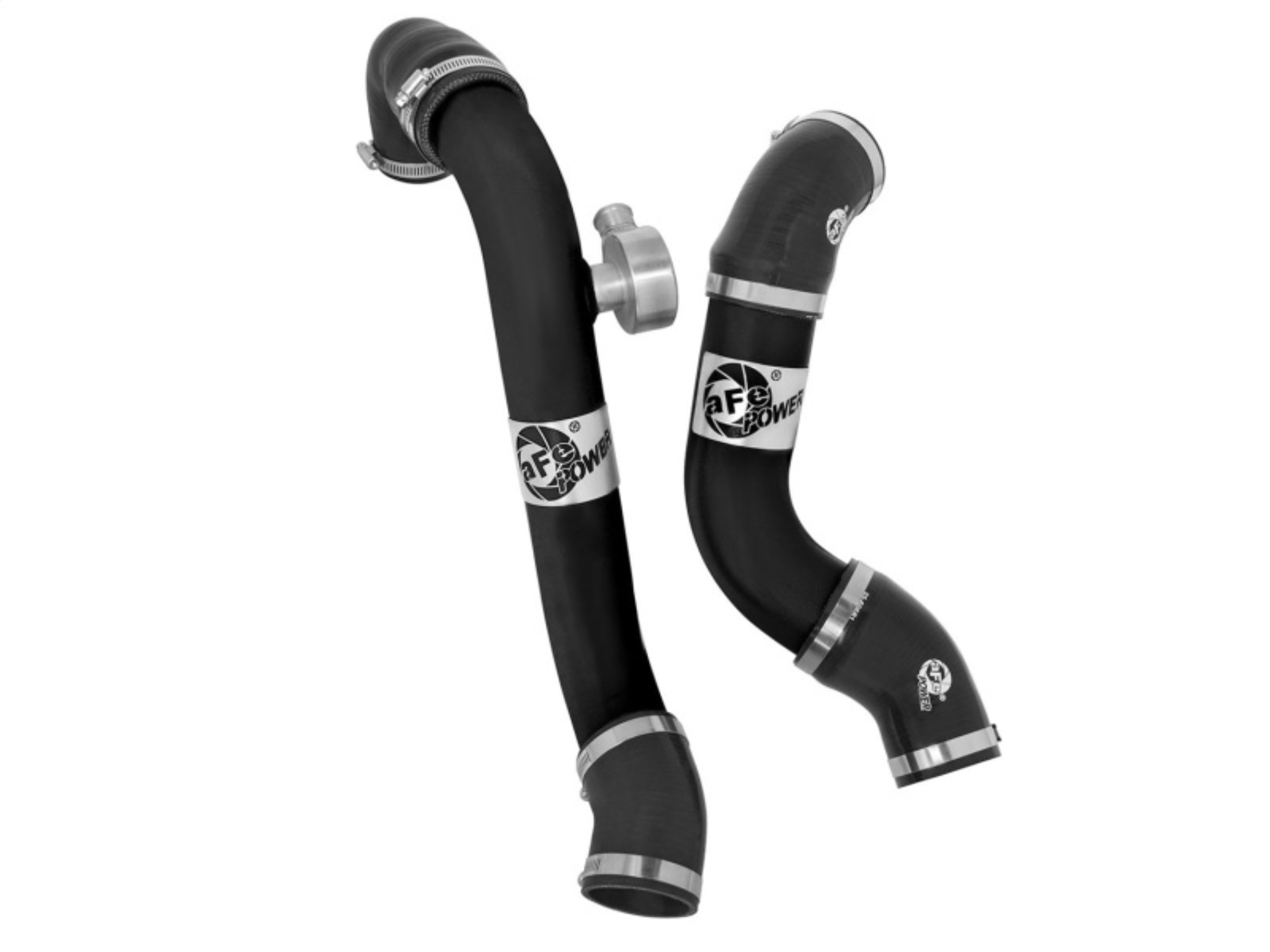Picture of aFe BladeRunner Intercooler Tubes Black Hot/Cold Side for 15-16 Ford Mustang EcoBoost I4-2.3L (t)