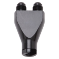 Picture of 3/8" EFI SAE Q.D. Female To 6AN Male Dual Y Block With Black Finish