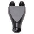 Picture of 3/8" EFI SAE Q.D. Female To 6AN Male Dual Y Block With Black Finish