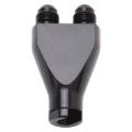 Picture of 3/8" EFI SAE Q.D. Female To 6AN Male Dual Y Block With Black Finish