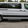 Picture of Westin Ford Transit Van 150/250/350 (Single 54in Pass Door) Grate Steps Running Boards - Tex. Blk