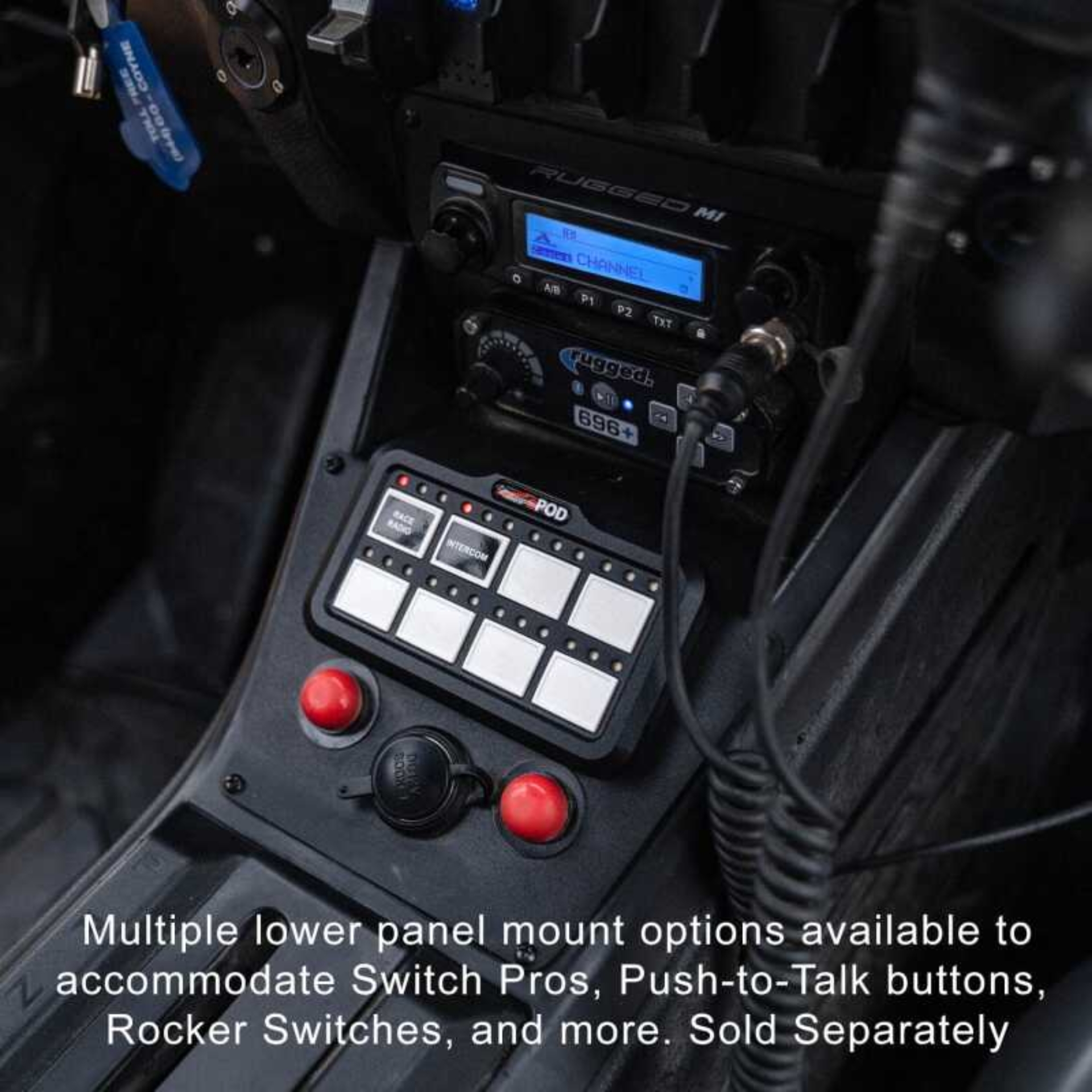 Picture of Rugged Radios Polaris RZR Pro XP/Turbo R/Pro R Comm Kit w/ BT 2-Way STX Remote Head/ M1 VHF Bus Band