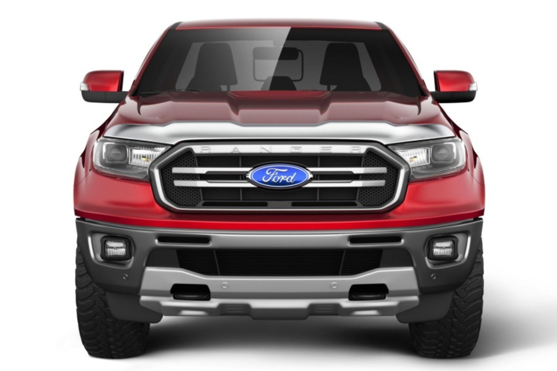 Picture of Husky Liners 2024 Ford Ranger Aeroskin Hood Protector - Chrome