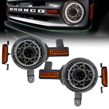Picture of Oracle 2021+ Ford Bronco Oculus Bi-LED Projector Headlights w/ Heated Lenses