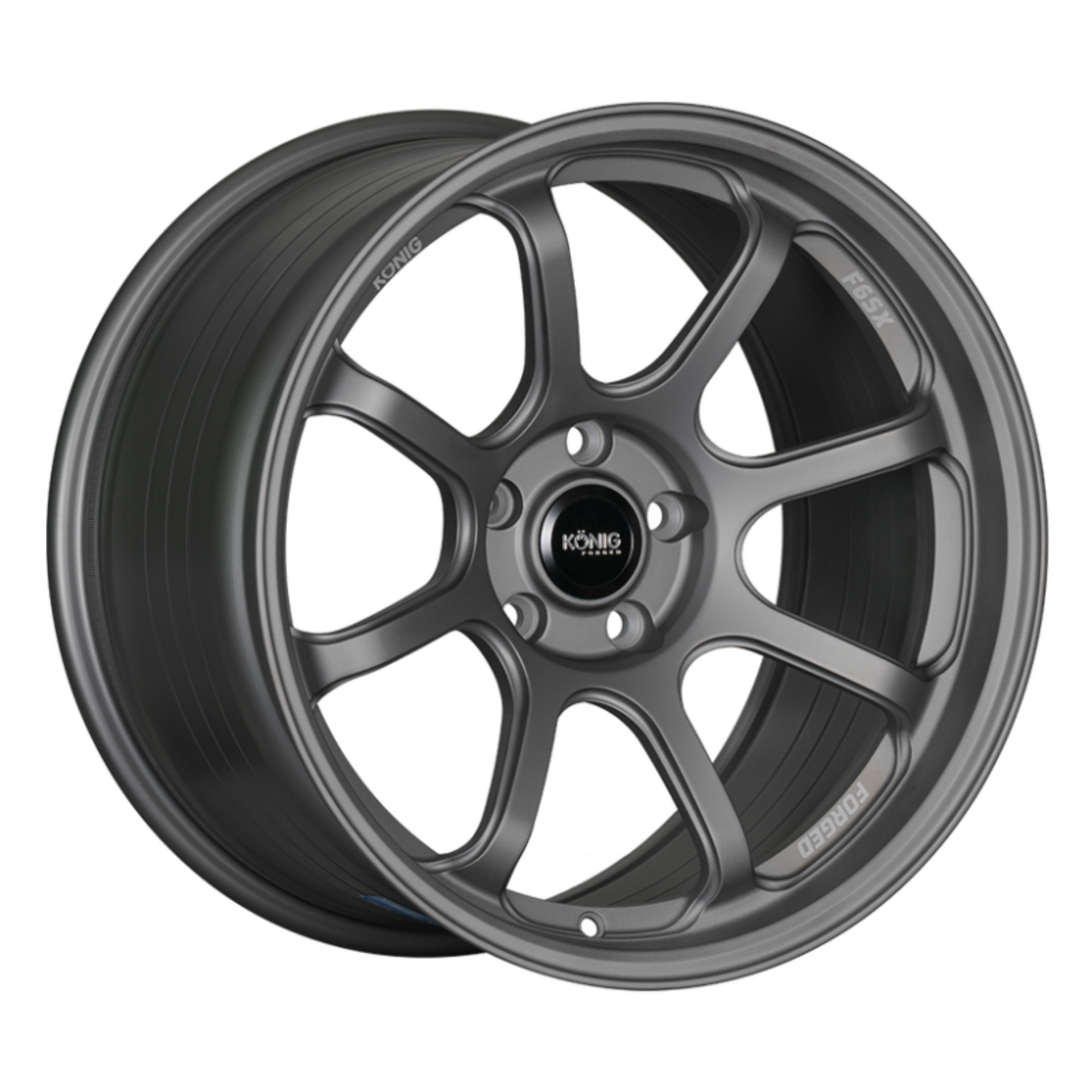 Picture of Konig Forged F6SX 17x8 5x114.3 ET40 Satin Grey Wheel (Knurled Bead)