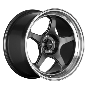 Picture of Konig Hyperspec 15x7 4x100 ET35 Anthracite Metallic Wheel w/ Mirror Machined Lip (Knurled Bead)