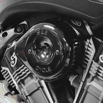 Picture of S&S Cycle 20-25 Indian Challenger & Pursuit Models Air Cleaner Kit w/ Gloss Black Teardrop