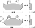 Picture of Brembo 91-92 Yamaha Artesia 400cc Sinter Brake Pad - Front