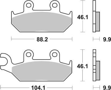 Picture of Brembo 91-92 Yamaha Artesia 400cc Sinter Brake Pad - Front