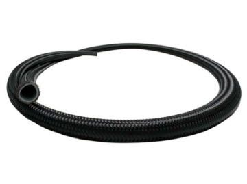 Picture of Fuelab Black Nylon Stainless Steel Braided PTFE Hose - 6AN - 3ft