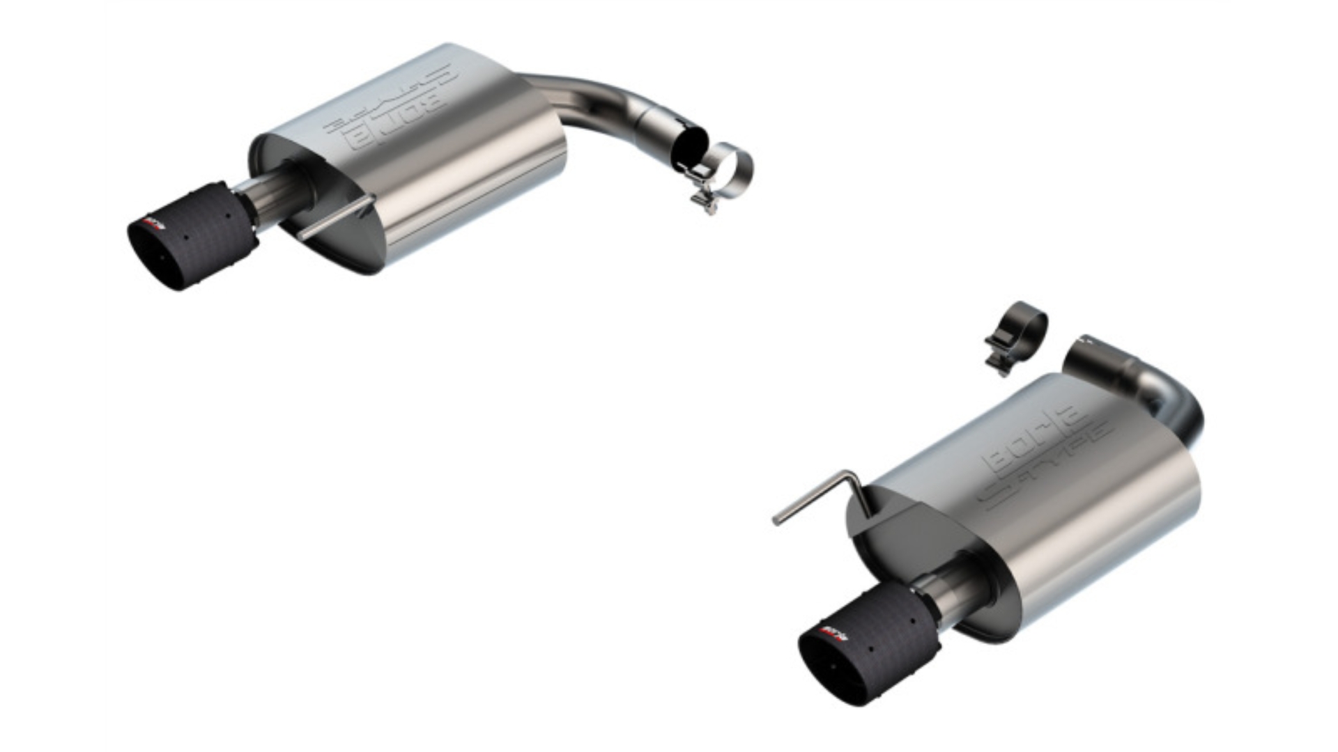 Picture of Borla 2024-2025 Ford Mustang Eco Boost 2.3L S-Type Axle Back Exhaust w/ Carbon Fiber Tips