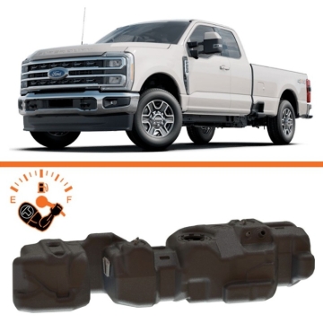 Picture of Titan Fuel Tanks 17-25 Ford F-250/F-350 PowerStroke Super Cab Long Bed 55 Gal XXL Mid-Ship Tank