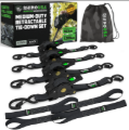 Picture of Rhino USA Retractable Ratchet Straps (2Pk 1Inx10Ft) Black
