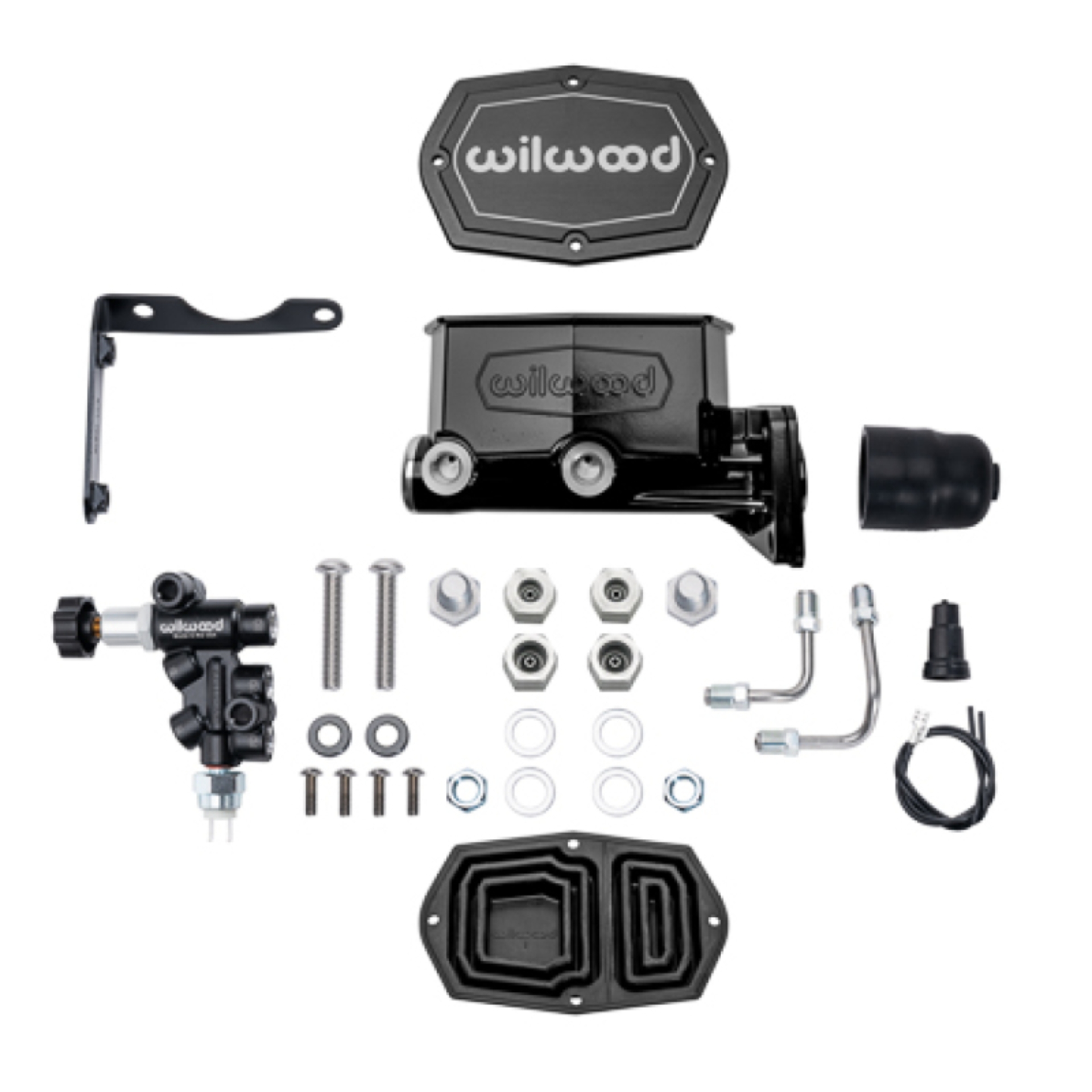 Picture of Wilwood MOPAR Compact Tandem M/C Kit w/ P-Valve 1in Bore - Black