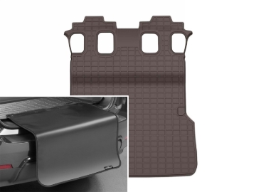 Picture of WeatherTech 2024 Lexus GX 6/7 Passenger Cargo Liner w/ Bumper Protector Cocoa