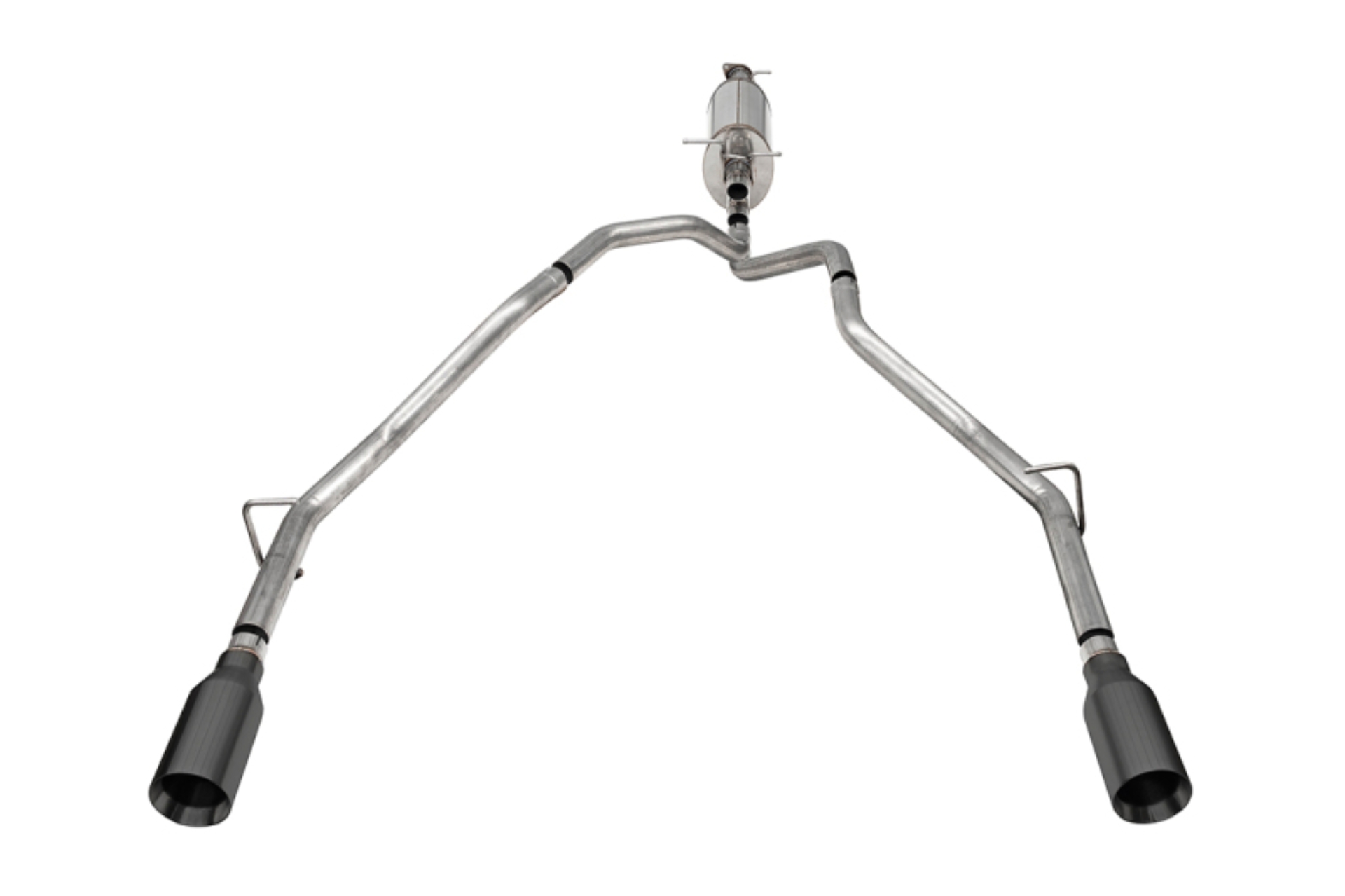 Picture of Corsa 25-26 Ram 2.5in Stainless Steel Sport Cat-back, Dual Rear Exit 5.0in Gunmetal Tip