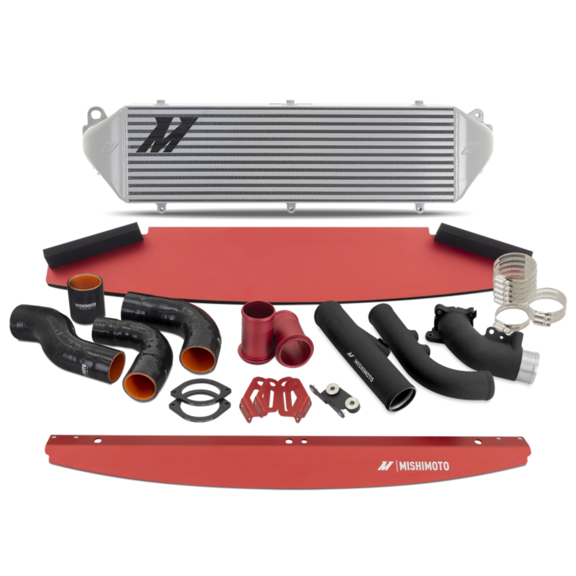 Picture of Mishimoto 2023+ Toyota GR Corolla Intercooler & Pipe Kit - Silver Cooler - Black Pipes
