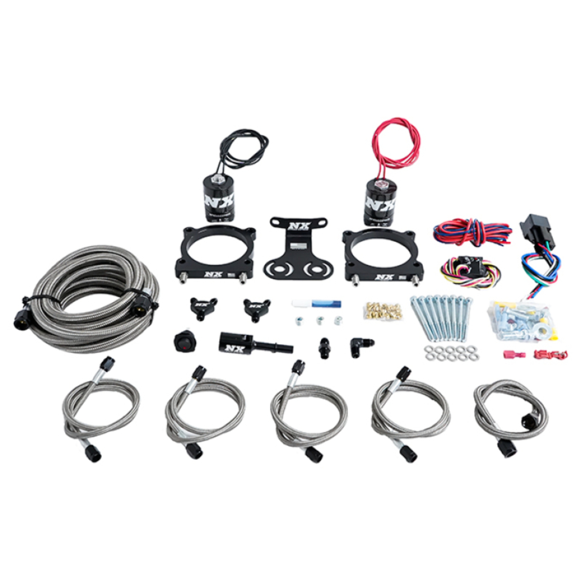 Picture of Nitrous Express 2024+ Ford Mustang 5.0L Dual Throttle Body Plate System w/o Bottle