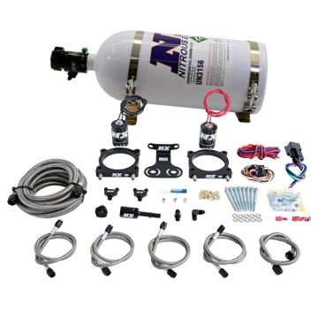 Picture of Nitrous Express 2024+ Ford Mustang 5.0L Dual Throttle Body Plate System w/15lb Bottle