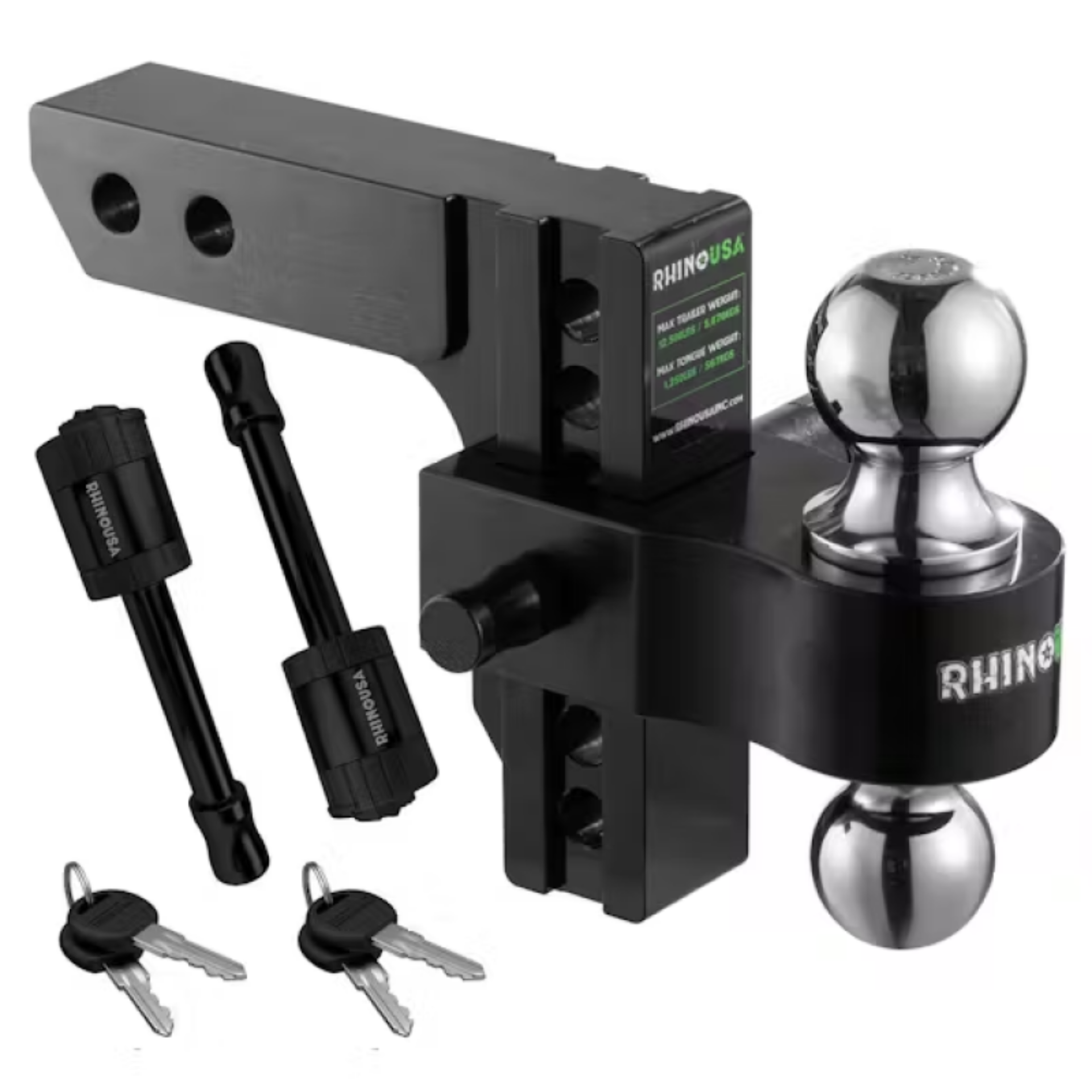 Picture of Rhino USA 10In Heavy Duty Drop Hitch - 2In (Black)