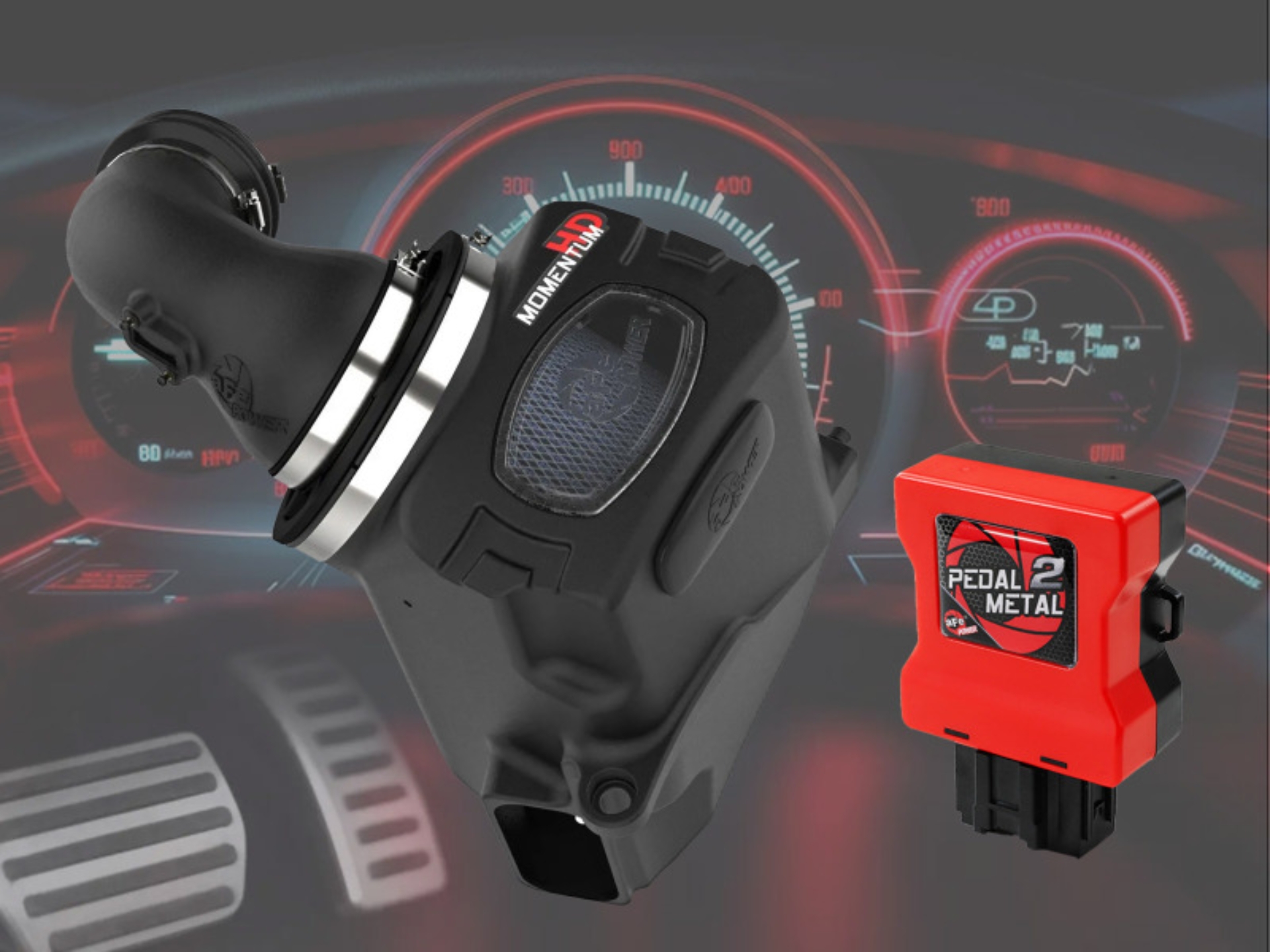 Picture of aFe 20-26 GM Trucks/SUV L6-3.0L (td) Power Pack Stage 3 - Momentum Intake & P2M Throttle Enhancer