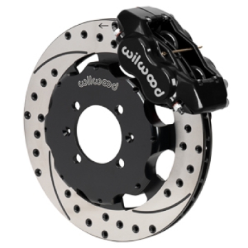 Picture of Wilwood Forged Dynalite Front Hat Kit 11.75in SRP Drilled/Slotted Rotor Black Caliper 16+ Miata