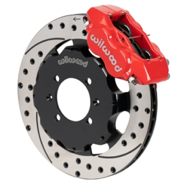 Picture of Wilwood Forged Dynalite Front Hat Kit 11.75in SRP Drilled/Slotted Rotor Red Caliper 16+ Miata