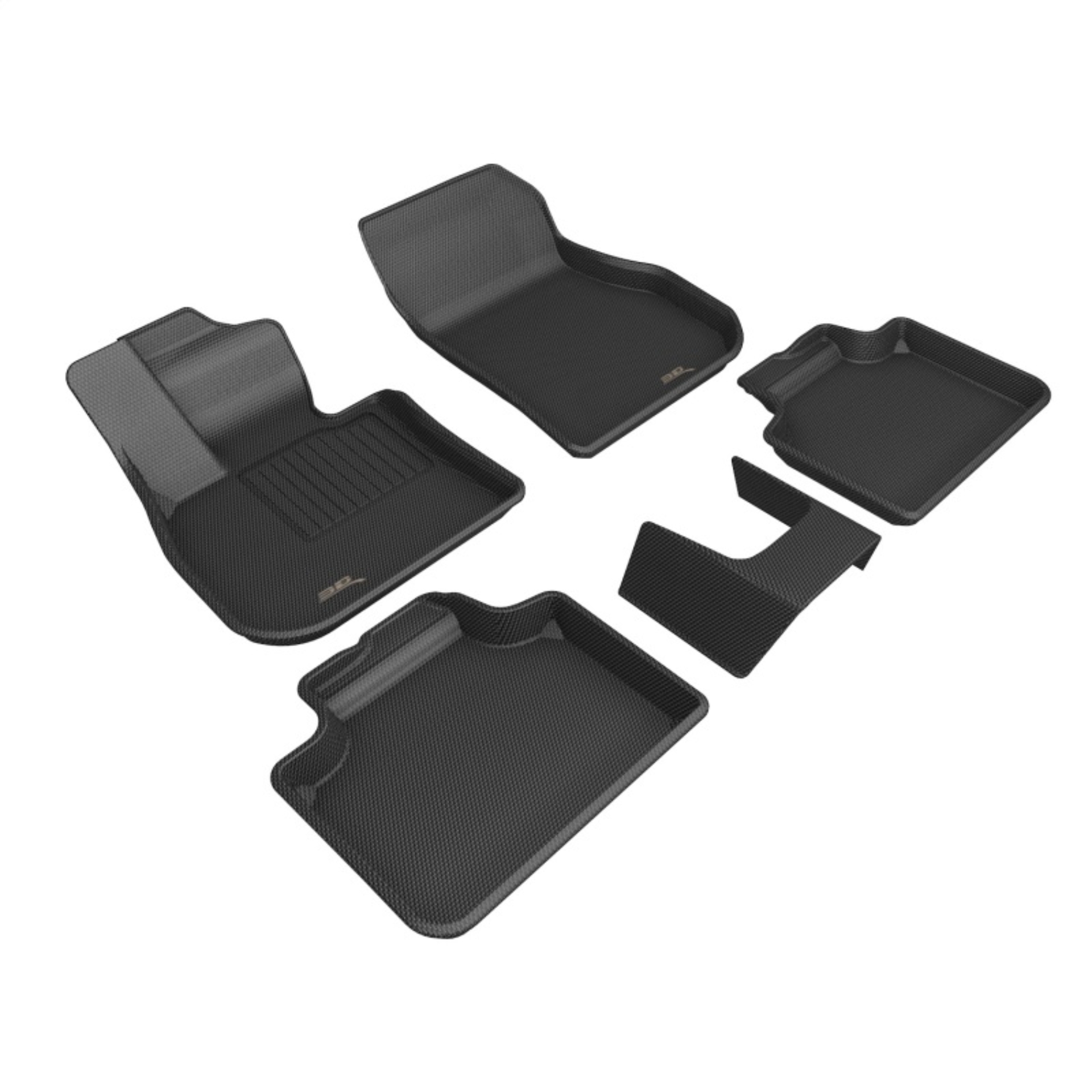 Picture of 3D MAXpider 2024+ Mini Countryman (non-SE) Kagu 1st and 2nd Row Floormats - Black