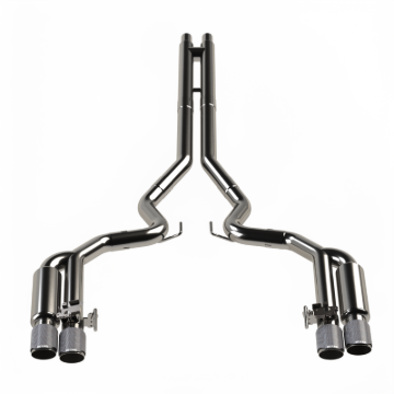 Picture of Kooks 18-24 Ford Mustang GT 5.0 3in. Valved Shotgun Cat-Back Exhaust - Carbon Tips