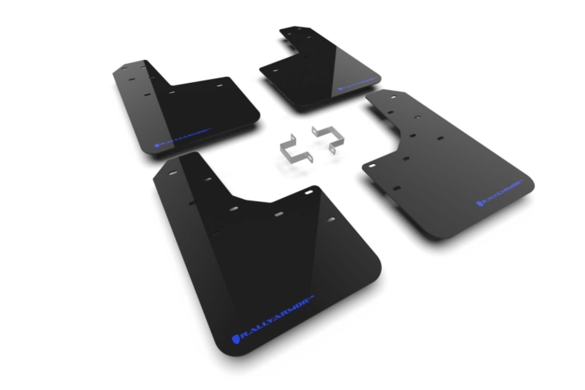 Picture of Rally Armor 23-25 Ford Ranger Raptor Black UR Mud Flap Blue Logo