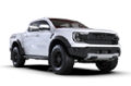Picture of Rally Armor 23-25 Ford Ranger Raptor Black UR Mud Flap White Logo