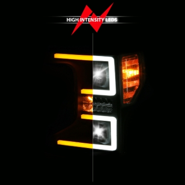 Picture of ANZO 20-22 Ford Super Duty (Halogen) Z-Series Full LED Proj Headlights SeqSig - Driver Side ONLY