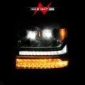 Picture of ANZO 16-18 Chevy Silverado 1500 (Factory HID Models ONLY) Full LED Proj Headlights Chrome - Pair