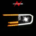 Picture of ANZO 19-23 Ford Ranger (Factory Halogen Model) Full LED Proj Headlights Init/DRL/SeqSig Black - Pair