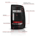 Picture of ANZO 19-24 RAM 2500/3500 Full LED Tail Lights SeqSig Black - Pair