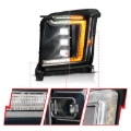 Picture of ANZO 15-20 GMC Yukon (Incl XL - Factory Halogen Models) Full LED Proj Headlights Black - Driver Side