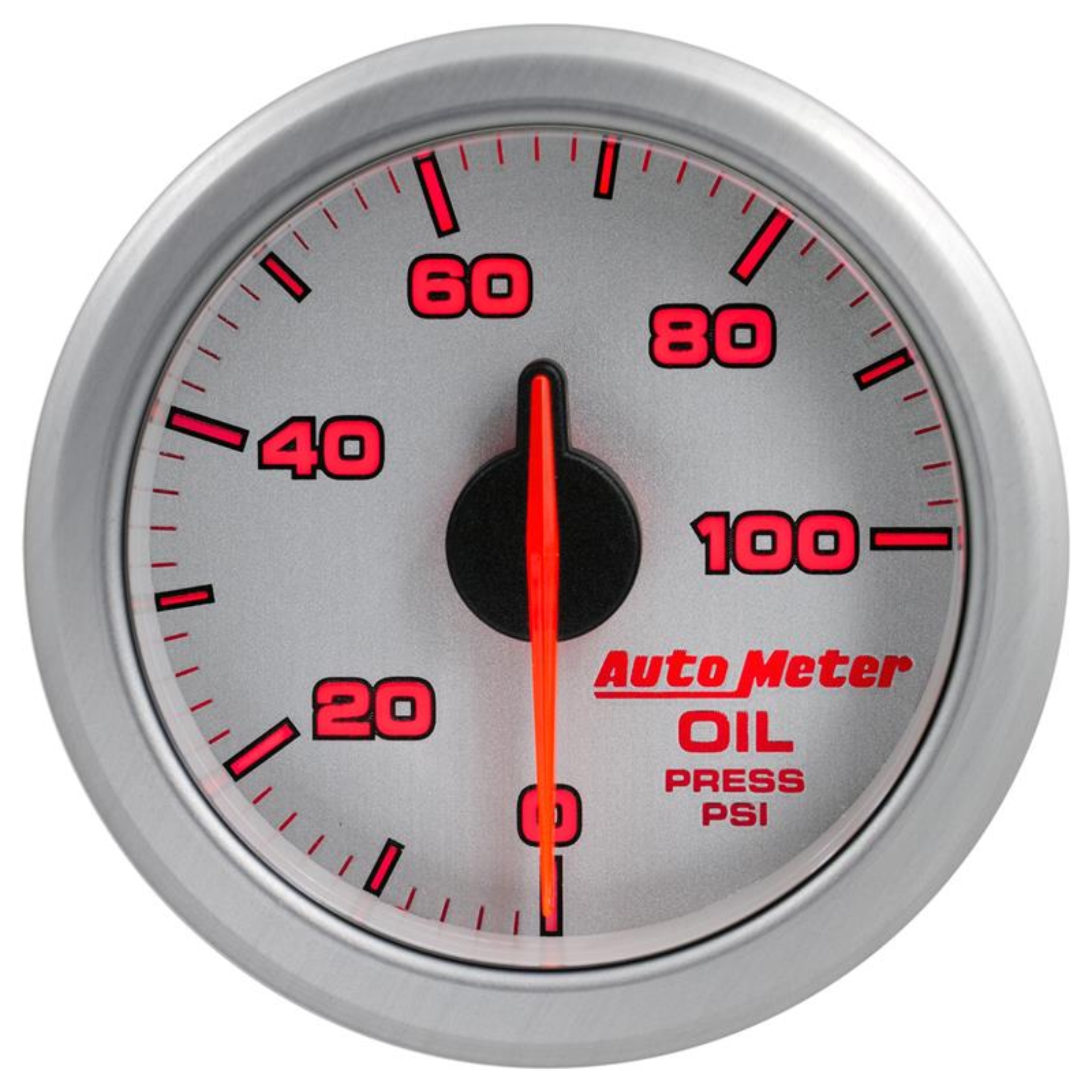 Picture of Autometer Airdrive 2-1/6in Oil Pressure Gauge 0-100 PSI - Silver