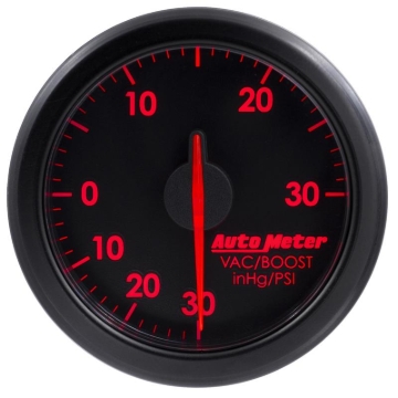 Picture of Autometer Airdrive 2-1/6in Boost/Vac Gauge 30in HG/30 PSI - Black
