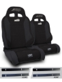 Picture of PRP 03-06 Jeep Wrangler TJ Enduro Elite Suspension Seat - Trek Edition - Black (Pair)