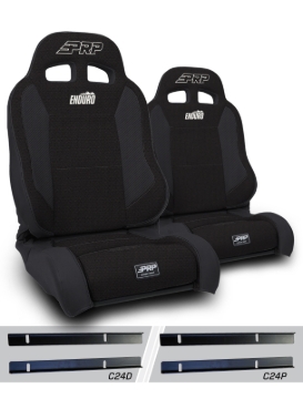 Picture of PRP 03-06 Jeep Wrangler TJ Enduro Elite Suspension Seat - Trek Edition - Black (Pair)