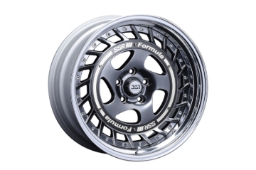 Picture of SSR Formula Aero Spoke 16x7.5 4x100 +19 Titan Silver w/ Brushed Red Aero Plate
