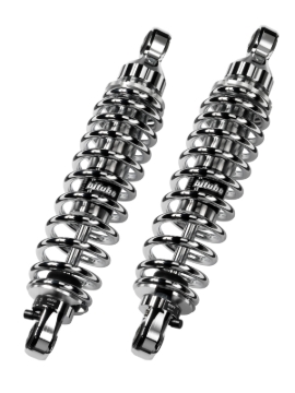 Picture of Bitubo WME0 Twinshocks Adjustable: Spring Preload, Rebound, Length 326mm, Chrome Edition