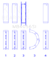 Picture of King Engine Bearings Crankshaft Main Bearing 0.5mm (Oversize) Ford Duratec V6