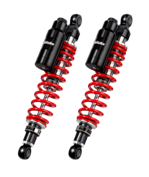 Picture of Bitubo WMT0 Twinshocks Adj.: Spring Preload, Reb., Comp., Length 360mm, Piggyback Tank Red Spring