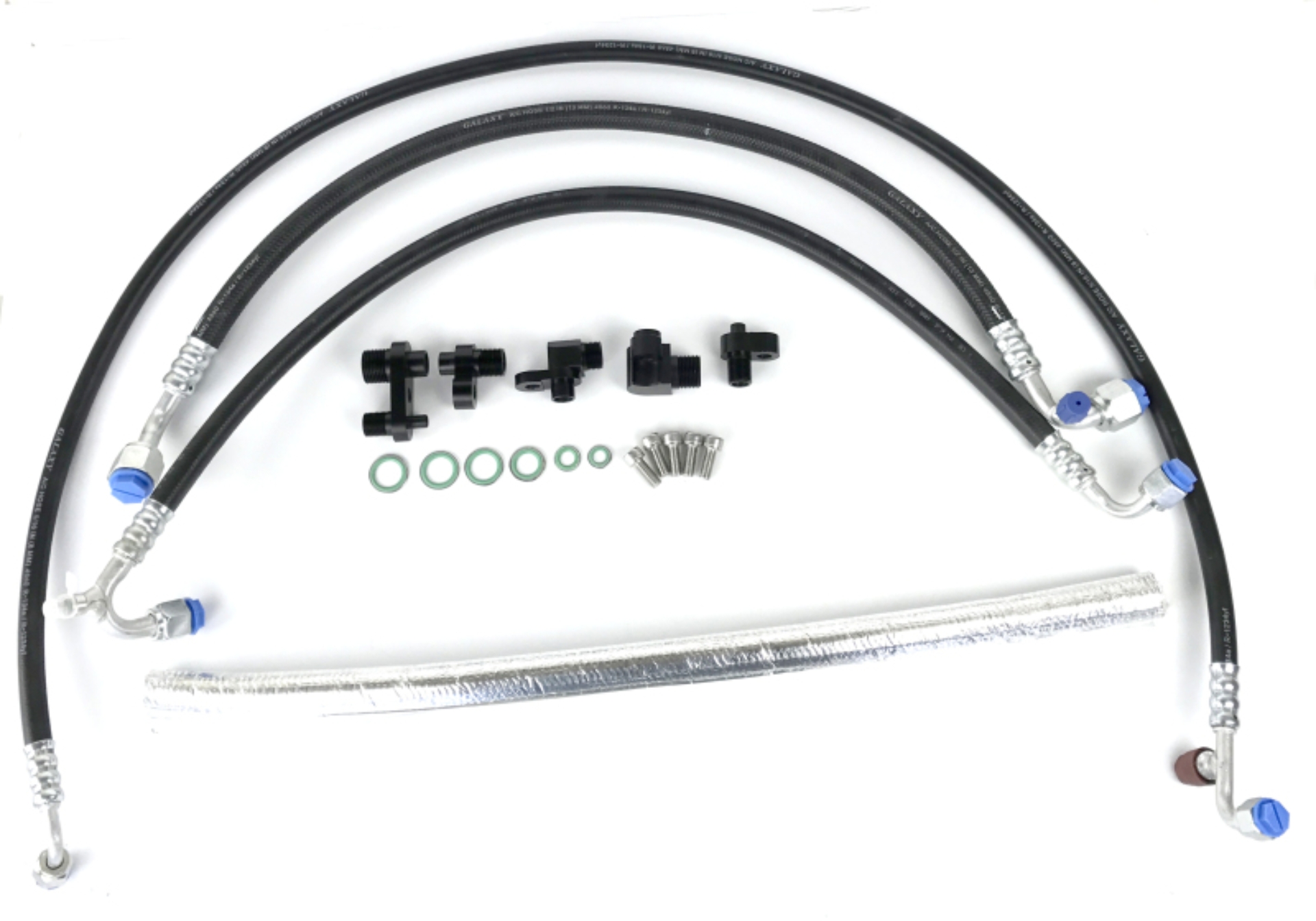 Picture of Fleece Performance 13-16 Dodge 6.7L Cummins 2nd Gen Swap Kit A/C Line Reroute Kit